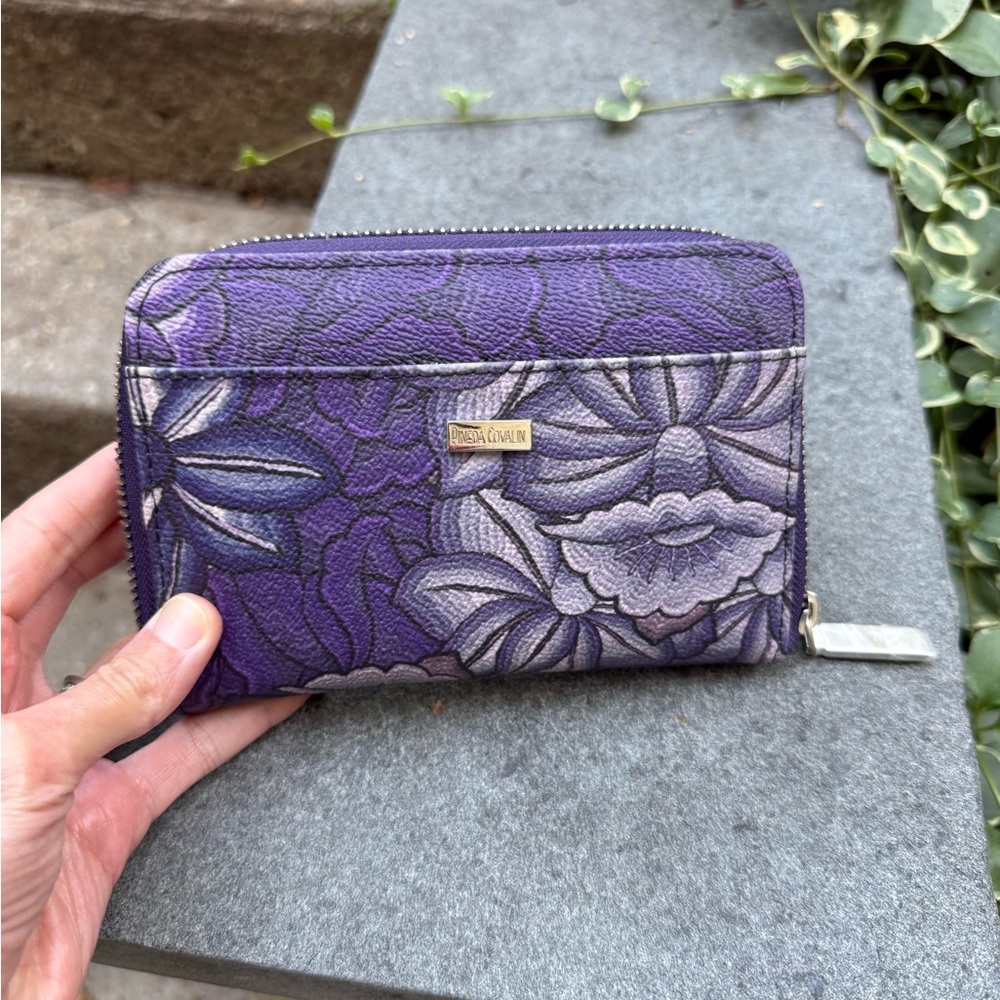 Brand new Pineda Covalin gorgeous floral leather wallet medium